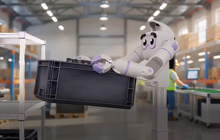 Transports and places goods safely and efficiently within warehouses, factories, and logistics centers.